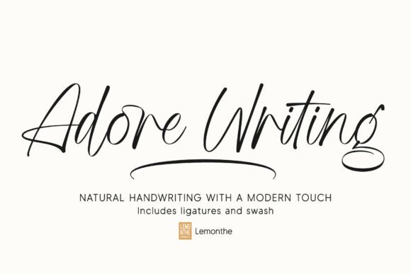 Adore Writing Font for Elegant Handmade Products