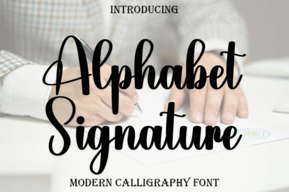 Alphabet Signature Font for Elegant Craft Projects