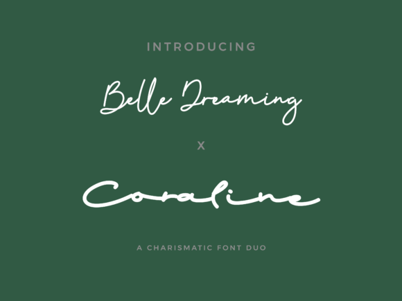 Belle Dreaming X Coraline Duo: A Designer's Take on Elegant Script Fonts
