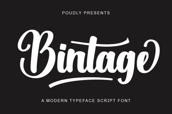 Bintage: A Bold Script Font for Editorial Headlines