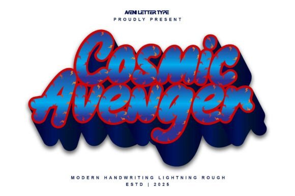 Cosmic Avenger: The Bold Script Font for Makers