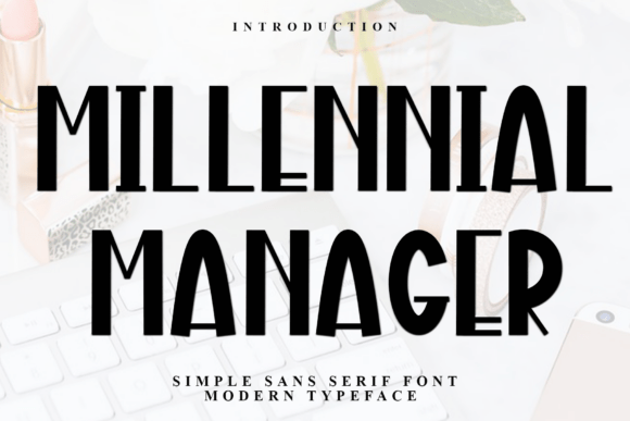 Millennial Manager Font for Campaign Visuals