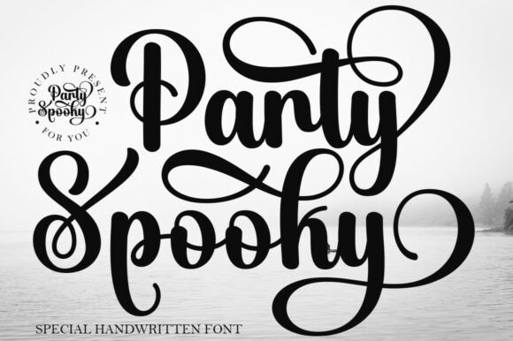 Party Spooky: A Graceful Script Handwritten Font for Editors