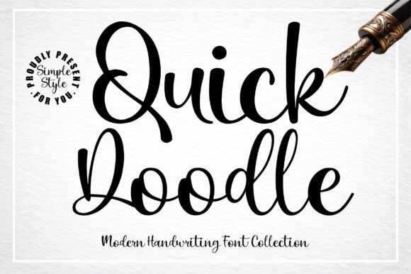 Quick Doodle Font: Bold Handwritten Style for Branding