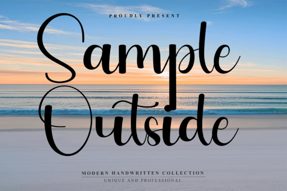 Sample Outside Font: A Handwritten Typeface for Warm Branding