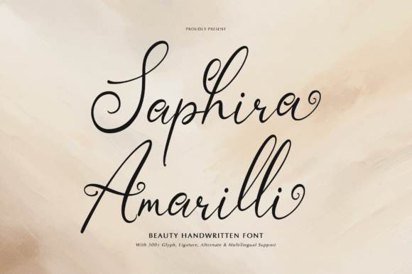 Saphira Amarilli: A Handwritten Typeface for Modern Branding
