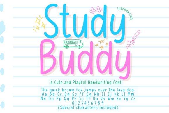 Study Buddy: The Handwritten Font for Small Business Branding