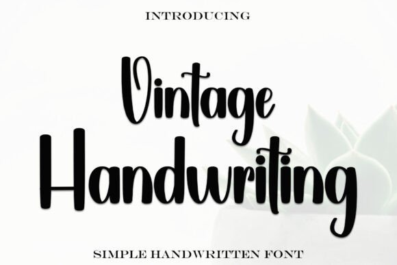 Vintage Handwriting: The Ultimate Script Font for Elegant Design